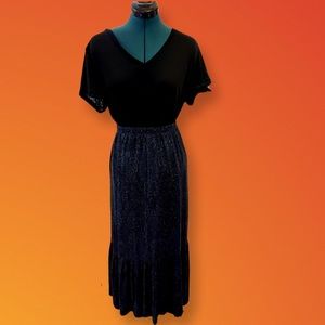 Black and Blue Boho Skirt